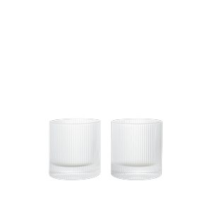 Ferm Living Ripple Tumbler Glas 25cl Set van 2 Helder
