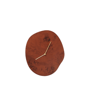Ferm Living Melt Wandklok Donker Gebeitst Wortelhout