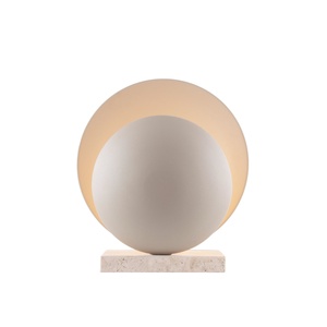 Globen Lighting Orbit Tafellamp Beige/ Beige Travertin