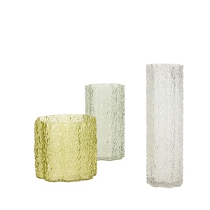 Hübsch Drievoudige Vazenset van 3: Helder/ Donker Groen/ Lichtgroen