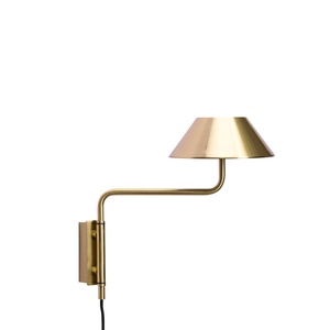 Hübsch Wandlamp met afdekking, Messing