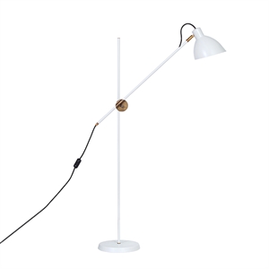 Konsthantverk KH#1 Vloerlamp - Ruw Messing & Wit