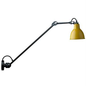 Lampe Gras N304 L60 Wandlamp Mat Zwart & Geel Hardwired