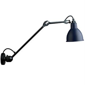Lampe Gras N304 L40 Wandlamp Mat Zwart & Blauw Hardwired