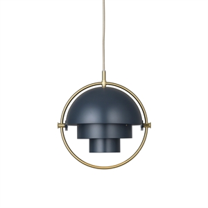 GUBI Multi-Lite Hanglamp Klein Messing & Middernachtblauw - Limited Edition