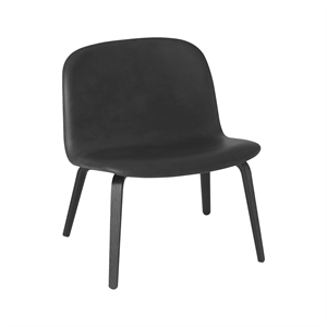 Muuto Visu Fauteuil M. Houten Lampenvoet Gestoffeerd Steelcut 190/Zwart