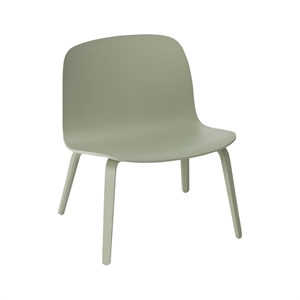 Muuto Visu Fauteuil M. Houten Lampenvoet Dusty Groen