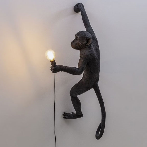 Monkey Wandlamp Zwart Gratis verzending!