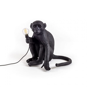 Seletti Monkey Zittende Tafellamp Zwart Buiten