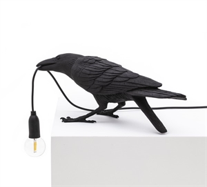 Seletti Vogel Spelen Tafellamp Zwart