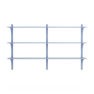 Swedese Levi Wandplank 180 Cm, 3 Planken, Messing/ Blauw/ Essenhout