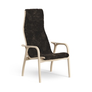 Swedese Lamino Fauteuil Hoog Gelakt Beuken/Espresso/Schapenvacht