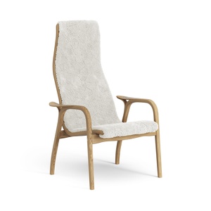 Swedese Lamino Fauteuil Hoog Geolied Eiken/ Gebroken Wit/ Schapenvacht