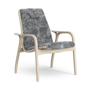 Swedese Laminaat Fauteuil Gelakt Eiken/Scandinavisch Grijs/Schapenvacht
