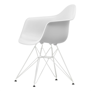 Vitra Eames Kunststof DAR Eetkamerstoel RE Katoen Wit/ Wit