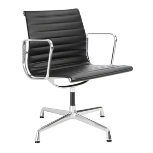 Vitra Aluminium EA 108 Bureaustoel met Draaibaar Zwart/ Corm