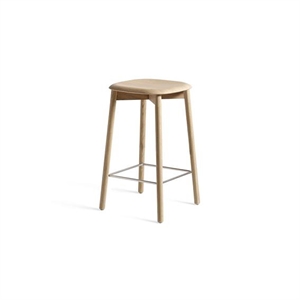 HAY Soft Edge 82 Barkruk H65 Eiken/Roestvrij Staal