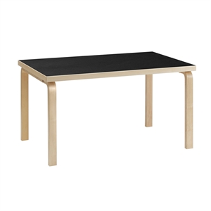 Artek 82B Eettafel 85x135 Cm, Zwart Gelamineerd Berk.