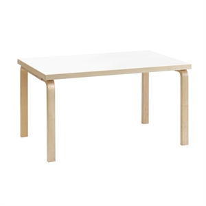 Artek 82B eettafel 85x135 cm, wit gelamineerd berk