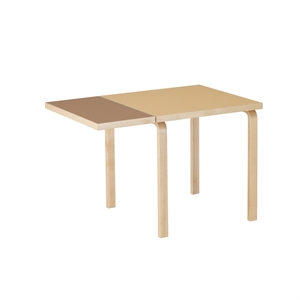 Artek Aalto DL81C Eettafel met Inklapbaar Walnoot/klei