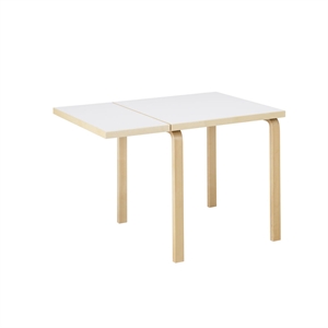 Artek Aalto DL81C Eettafel met Inklapbaar Tafelblad, Wit