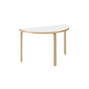 artek 95 Halfronde Eettafel Wit Gelamineerd Berk