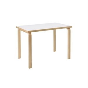 Artek Aalto 80B kindertafel, rechthoekig, Wit