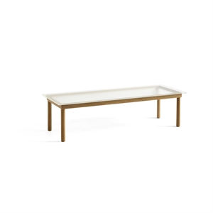 HAY Kofi Salontafel 36x50x140 Eiken/ Helder Gegroefd Glas