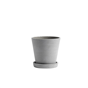 HAY Flowerpot met Schotel M Grijs