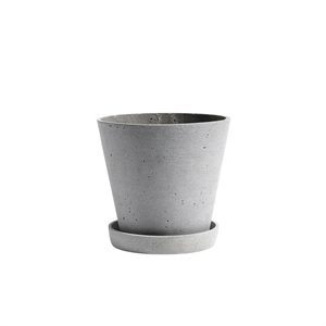 HAY Flowerpot met Schotel L Grijs