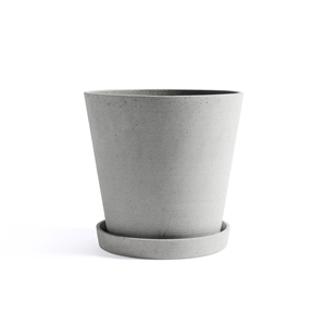 HAY Flowerpot met Schotel XXL Grijs
