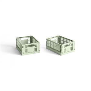 HAY Colour Crate Opbergdoos Mini Set van 2 Munt