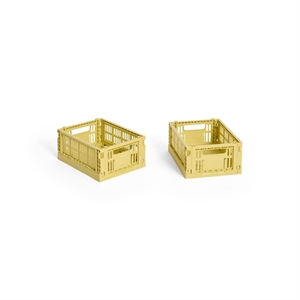 HAY Colour Crate Opbergdoos Mini Set van 2 Dusty Yellow