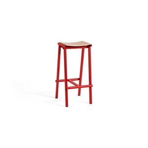 HAY Kruk 8 Barkruk H75 Signaalrood