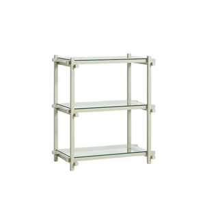 HAY Woody Shelving 2.0 Boekenkast Klein Smokey Grijs/Glas