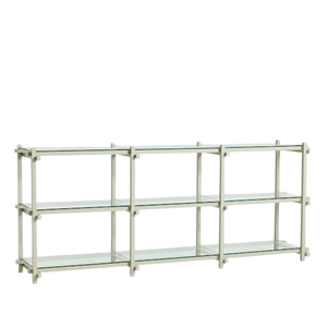HAY Woody Shelving 2.0 Plank Laag Smokey Grijs/Glas