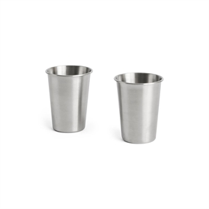 HAY Outdoor Market Cup Set van 2 Klein Zilver