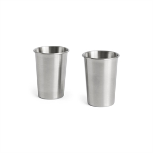 HAY Outdoor Market Cup Set van 2 Middelgrote Zilver