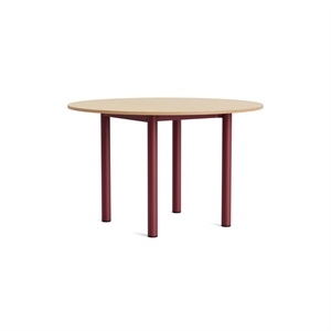 HAY Annex Ronde Eettafel Ø120 Gelakt Eiken/Schuurrood