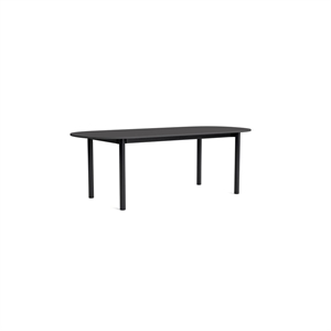 HAY Annex Oblong Eettafel L220 Donkergrijs/ Zwart Eiken