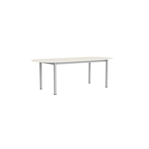 HAY Annex Oblong Eettafel L220 Katoen Crème/ Aluminium