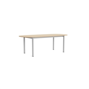 HAY Annex Oblong Eettafel L220 Gelakt Eiken/ Aluminium