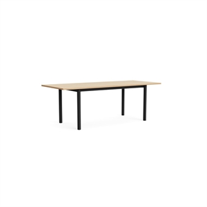 HAY Annex Overhang Eettafel L220 Donkergrijs/Gelakt Eiken