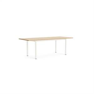 HAY Annex Overhang Eettafel L220 Gelakt Eiken/ Crème Wit