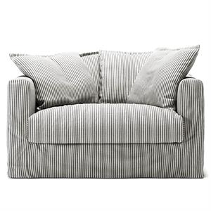 Decotique Le Grand Air Loveseat Fauteuil Ash Stripe/Linnen