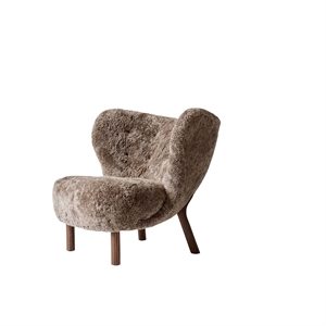 &Tradition Little Petra VB1 Fauteuil Schapenvacht Sahara/Walnoot