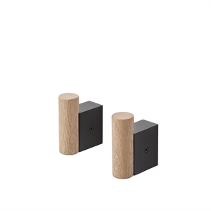 Muuto Bevestigingshaak Eiken/Zwart 2 St.