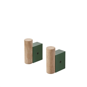Muuto Maak Haak Oak/Dark Groen 2 Stuks.