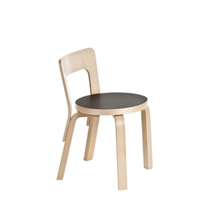 artek N65 Kinderstoel Zwart Linoleum