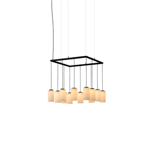 Santa & Cole Cirio Cuadrada Hanglamp Wit Opaal/glas